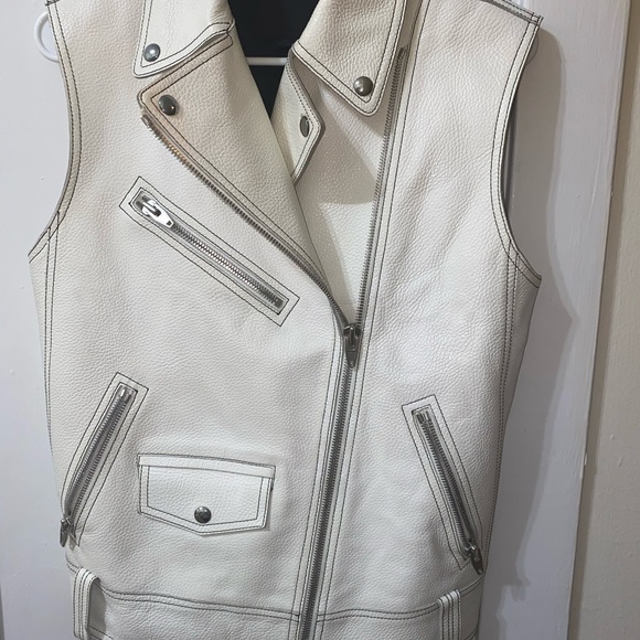 COPY - Alexander Wang Cellophane White Leather Vest - Picture 5 of 11
